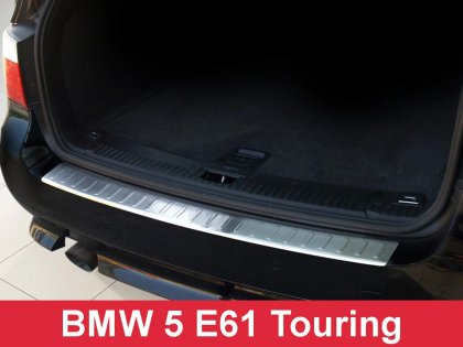 Nerezová ochranná lišta zadního nárazníku BMW 5/E61 TOURING 2007-2010
