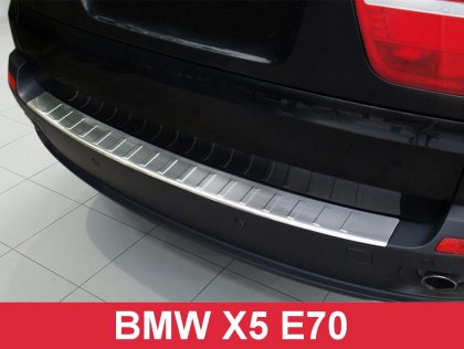 Nerezová ochranná lišta zadního nárazníku BMW X5/E70 2007-2011