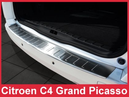 Nerezová ochranná lišta zadního nárazníku Citroen C4 Grand Picasso 06-13 nerez broušený