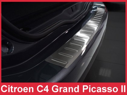 Nerezová ochranná lišta zadního nárazníku Citroen C4 Grand Picasso 2 13- nerez broušený
