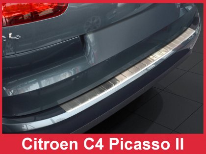 Nerezová ochranná lišta zadního nárazníku Citroen C4 Picasso 2 13-16 nerez broušený