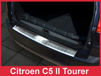 Nerezová ochranná lišta zadního nárazníku Citroen C5 II Tourer (kombi) nerez broušený