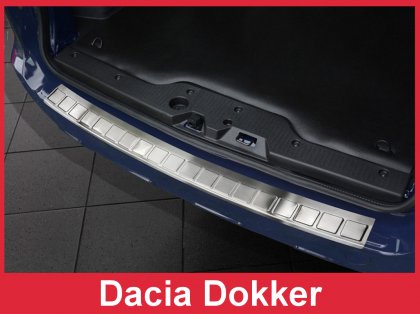 Nerezová ochranná lišta zadního nárazníku Dacia Dokker 12-16