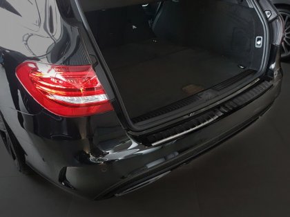 Nerezová ochranná lišta zadního nárazníku Mercedes-Benz C W205 T-model (kombi) 14- grafitová