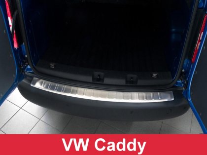 Nerezová ochranná lišta zadního nárazníku VW CADDY 2003-