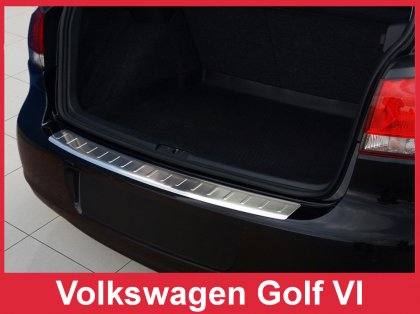 Nerezová ochranná lišta zadního nárazníku VW Golf VI 08-12