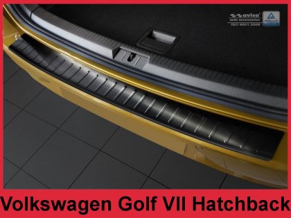 Nerezová ochranná lišta zadního nárazníku VW Golf VII 12- grafitová