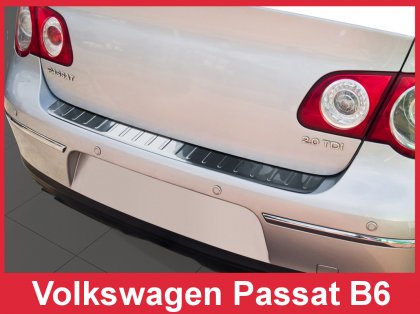 Nerezová ochranná lišta zadního nárazníku VW Passat B6 3C 05-10, chromová