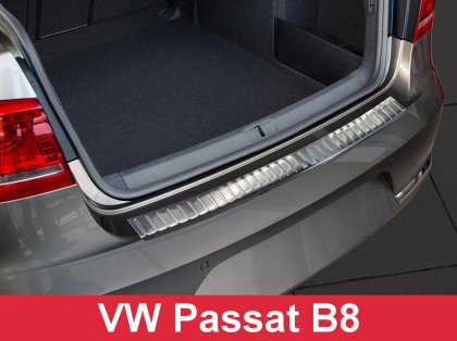 Nerezová ochranná lišta zadního nárazníku VW PASSAT B8 Sedan 2014-