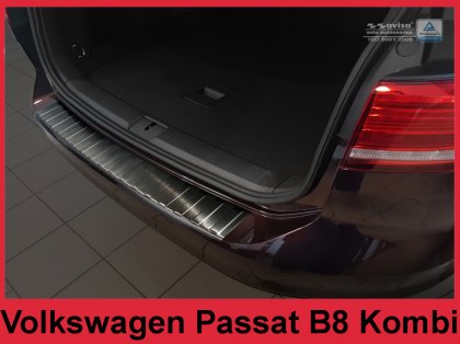 Nerezová ochranná lišta zadního nárazníku VW PASSAT B8 Variant/ALLTRACK 2014- grafitová