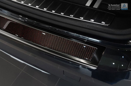 Ochranná lišta zadního nárazníku - CARBON EDITION - BMW X3 F25 2015-  černá/červený karbon