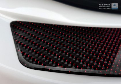 Ochranná lišta zadního nárazníku Mercedes-Benz CLS C218 14-16 karbonová červená