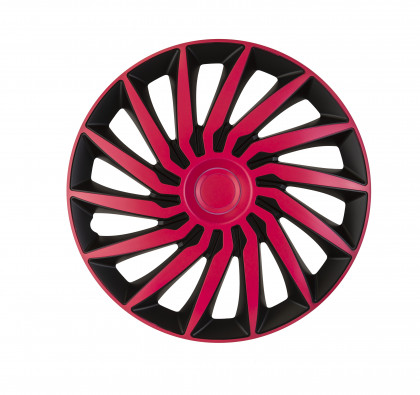 Ozdobné kryty kol, poklice 13" KENDO PINK BLACK 4ks