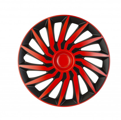 Ozdobné kryty kol, poklice 13" KENDO RED BLACK 4ks
