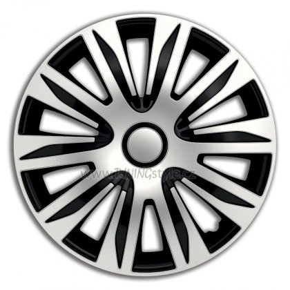 Ozdobné kryty kol, poklice 13&quot; 4racing NARDO SILVER/BLACK 4ks