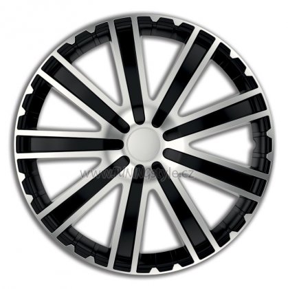 Ozdobné kryty kol, poklice 13&quot; 4racing TORO SILVER/BLACK 4ks