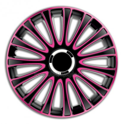 Ozdobné kryty kol, poklice 13&quot; ARGO LE MANS PRO PINK/BLACK 4ks