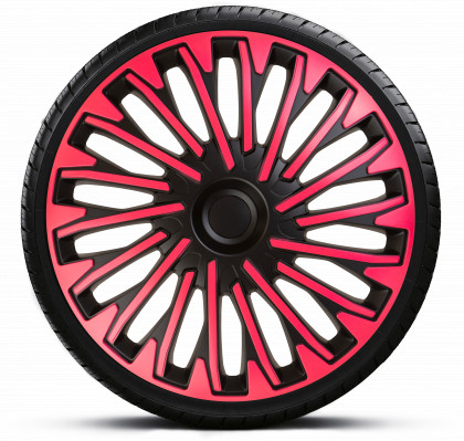 Ozdobné kryty kol, poklice 14" SOHO PINK BLACK 4ks