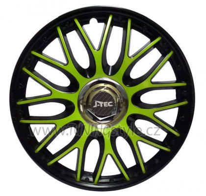 Ozdobné kryty kol, poklice 14&quot; ORDEN GREEN BLACK