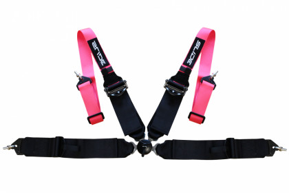 Pasy sportowe SLIDE Quick 4p 2"+3" Pink- Black