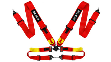 Pasy sportowe Slide V2 Quick Czerwone 4P 3"