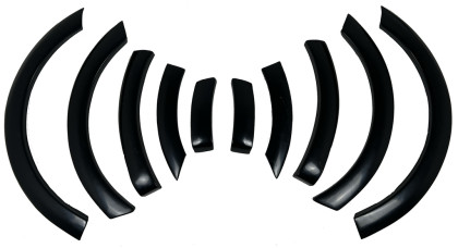 Plastové lemy blatníků pro VOLKSWAGEN Caddy MK4 2015-2021 (černý lesk) s TÜV