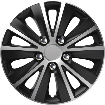 Poklica Rapide NC 15 "SILVER & BLACK (černo- stříbrná) s chromovými šrouby