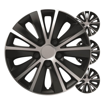 Poklice Rapide 16” černo - stříbrná sada 4ks COLOR BOX