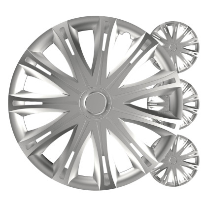 Poklice Spark 14” stříbrná sada 4ks COLOR BOX