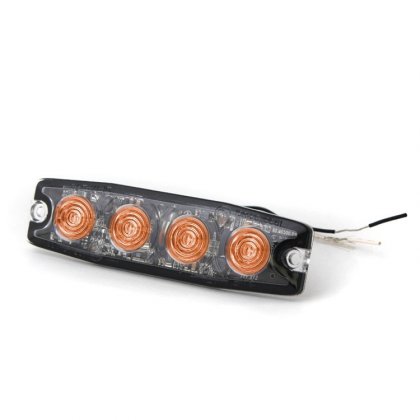 Poziční výstražná světla, 4 LED, 12-24V, oranžové LP4-A