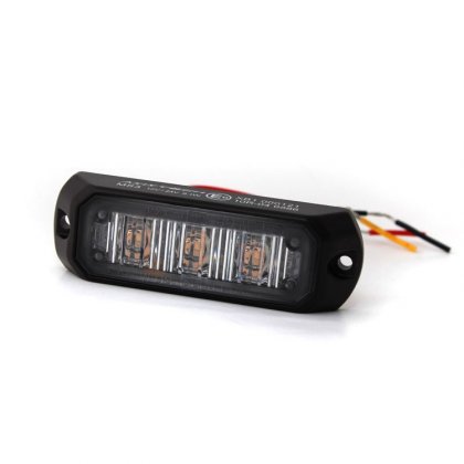 Poziční výstražné světlo, 3 LED, 12-24V, R65, oranžové MS3-A