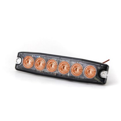 Poziční výstražné světlo, 6 LED, 12-24V, oranžové LP6-A