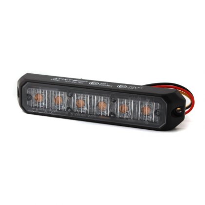 Poziční výstražné světlo, 6 LED, Class 2, R65, oranžové MS6C2-A
