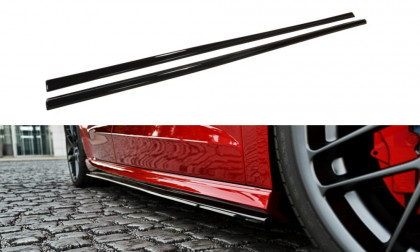 Prahové lišty Audi S3 8V Sportback / Audi A3 8V Sline 13-16 černý lesklý plast