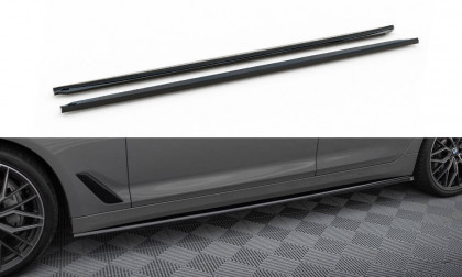 Prahové lišty BMW 5 G30 / G31 Facelift černý lesklý plast