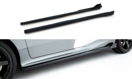 Prahové lišty + Flaps Toyota GR Yaris Mk4 Facelift černý lesklý plast