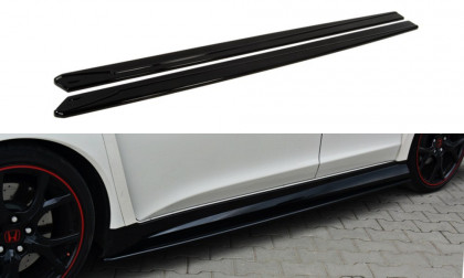 Prahové lišty Honda Civic IX Type R 2015- černý lesklý plast
