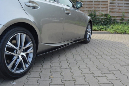 Prahové lišty Lexus IS Mk3  2013- černý lesklý plast