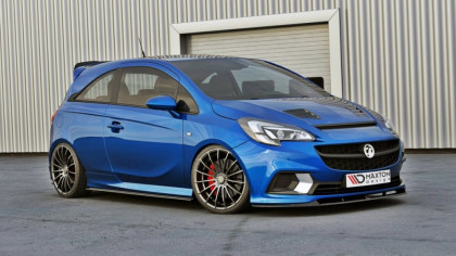 Prahové lišty Opel Corsa E OPC / VXR 2015- černý lesklý plast