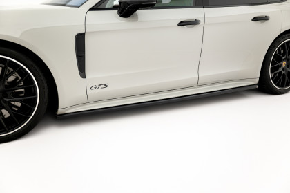 Prahové lišty Porsche Panamera GTS Sport Turismo 971 Facelift černý lesklý plast