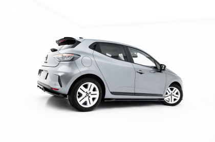 Prahové lišty Renault Clio Mk5 Facelift černý lesklý plast