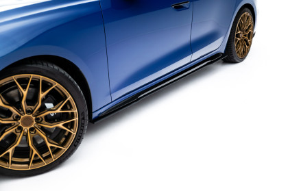 Prahové lišty Street pro Audi A5 S-Line / S5 Sedan / Avant B10 černo červené