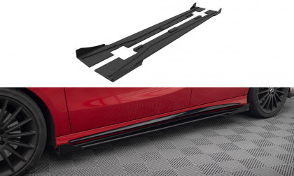 Prahové lišty Street pro + flaps Mercedes-Benz A 45 AMG W176 černo červené