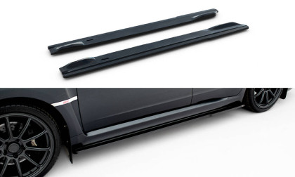 Prahové lišty V.1 Subaru Impreza WRX STI Mk3 Facelift černý lesklý plast