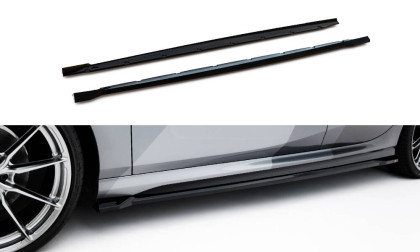 Prahové lišty V.3 BMW M135i / 1 M-Pack F70 černý lesklý plast