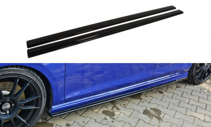 Prahové lišty VW Golf 7 R Hatchback & kombi 13- černý lesklý plast