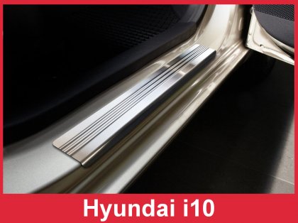Prahové ochranné nerezové lišty Avisa Hyundai i10 2007-