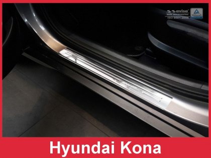 Prahové ochranné nerezové lišty Avisa Hyundai Kona 2017- , Sportline