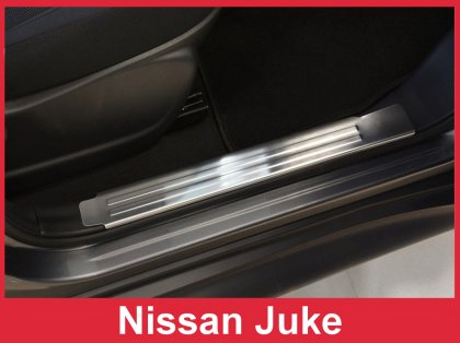 Prahové ochranné nerezové lišty Avisa Nissan Juke crossover přední