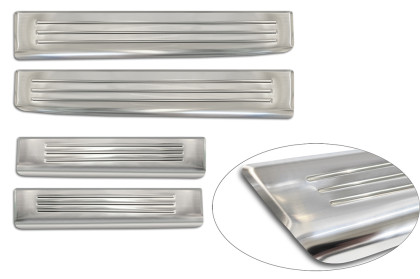 Prahové ochranné nerezové lišty Avisa pro Dacia Duster 3 2024-  stříbrné broušené